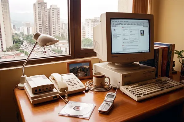 Diseño de la primera página web de Anuncios Caracas en 2002.